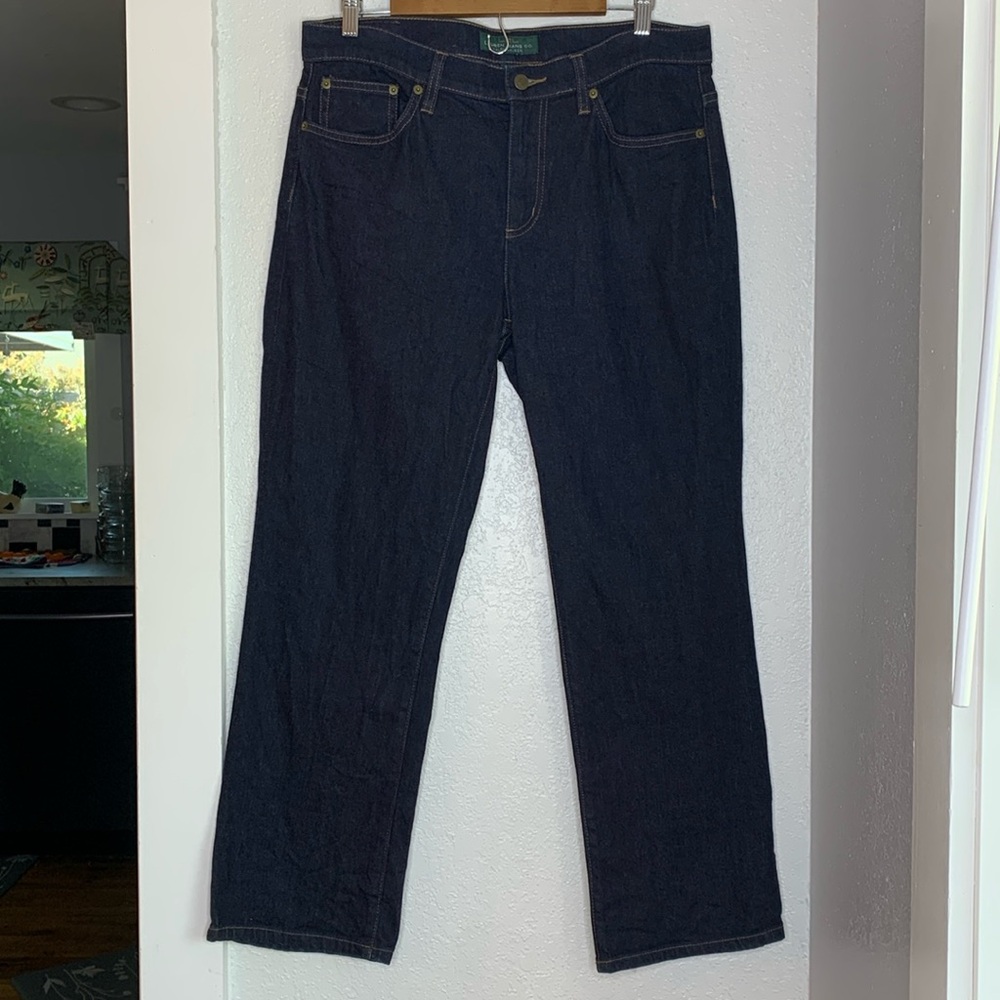 Lauren Ralph Lauren Jeans Co. Dark Wash Classic Relaxed Straight Jeans Size 12